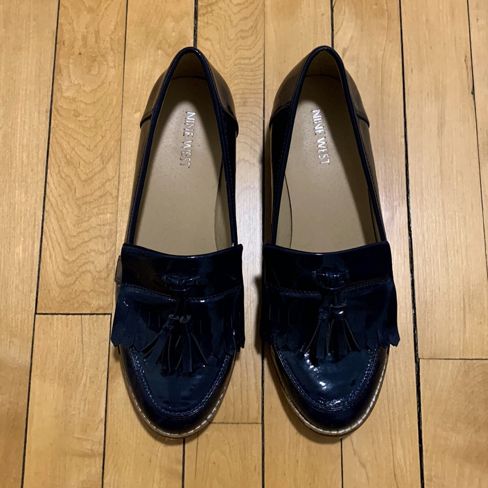 Patent Tassled Loafers
